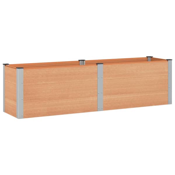 vidaXL K&otilde;rgendatud aia taimelava Pruun 200 x 50 x 54 cm
