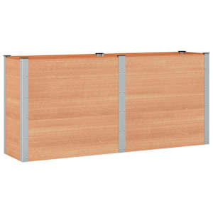 vidaXL K&otilde;rgendatud aia taimelava Pruun 200 x 50 x 91 cm