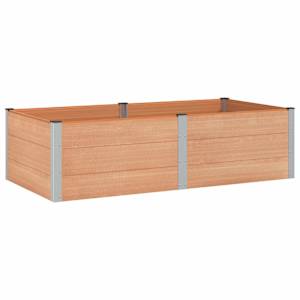 vidaXL K&otilde;rgendatud aia taimelava Pruun 200 x 100 x 54 cm