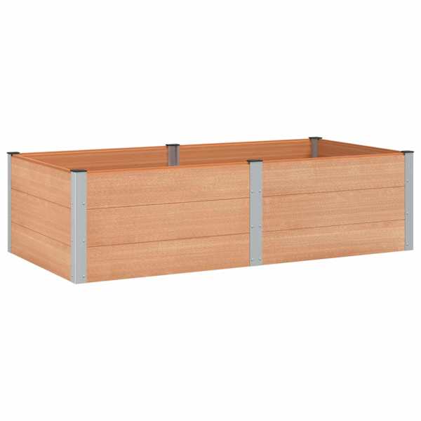 vidaXL K&otilde;rgendatud aia taimelava Pruun 200 x 100 x 54 cm