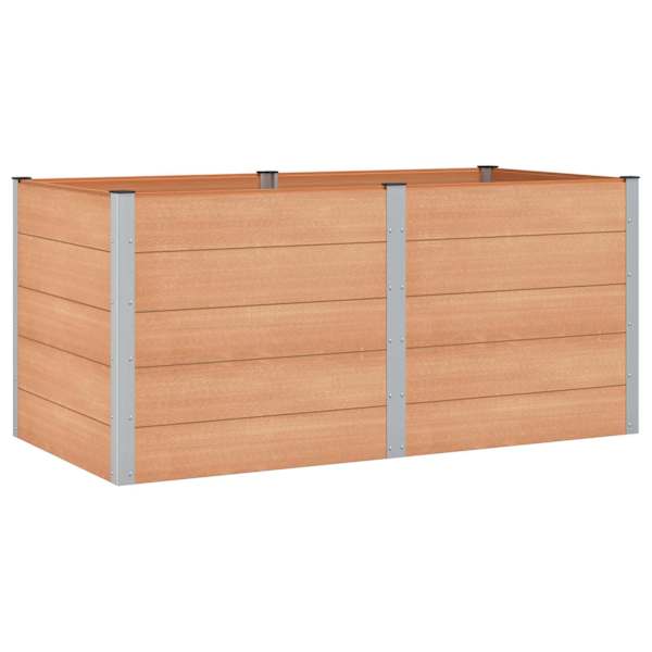 vidaXL K&otilde;rgendatud aia taimelava Pruun 200 x 100 x 91 cm
