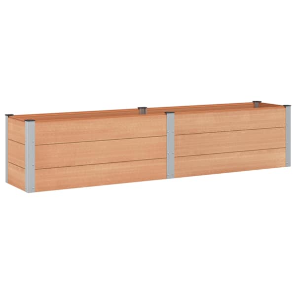 vidaXL K&otilde;rgendatud aia taimelava Pruun 250 x 50 x 54 cm