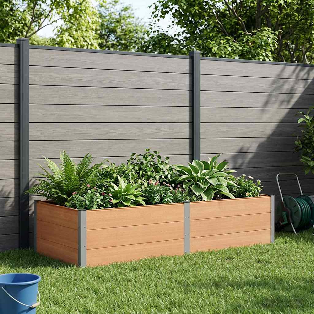 vidaXL Vrtna visoka greda Rjava 250 x 100 x 54 cm
