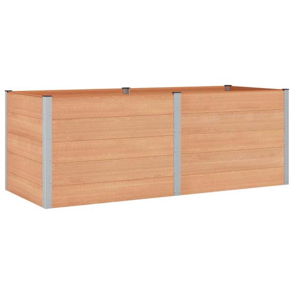 vidaXL K&otilde;rgendatud aia taimelava Pruun 250 x 100 x 91 cm
