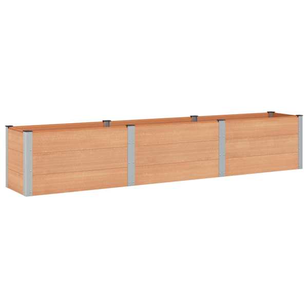 vidaXL K&otilde;rgendatud aia taimelava Pruun 300 x 50 x 54 cm