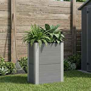 Vrtna visoka greda Siva 50 x 30 x 72 cm