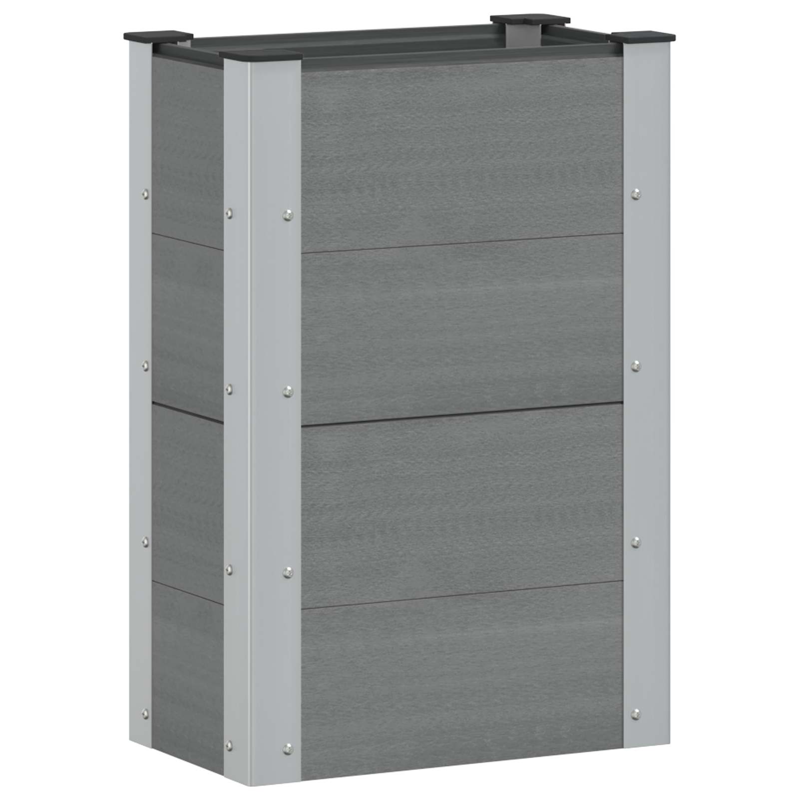 vidaXL Strat înălțat de grădină Gri 50 x 30 x 72 cm alu.
