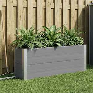 Vrtna visoka greda Siva 100 x 30 x 72 cm
