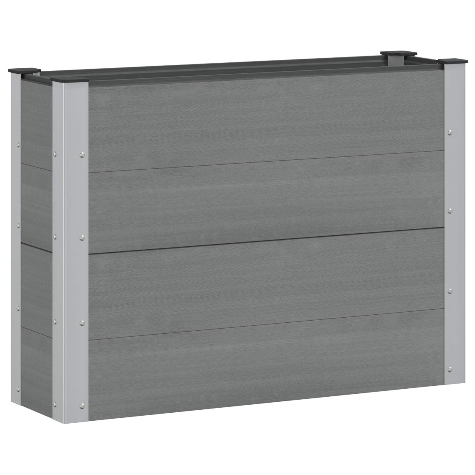 vidaXL Strat înălțat de grădină Gri 100 x 30 x 72 cm alu.