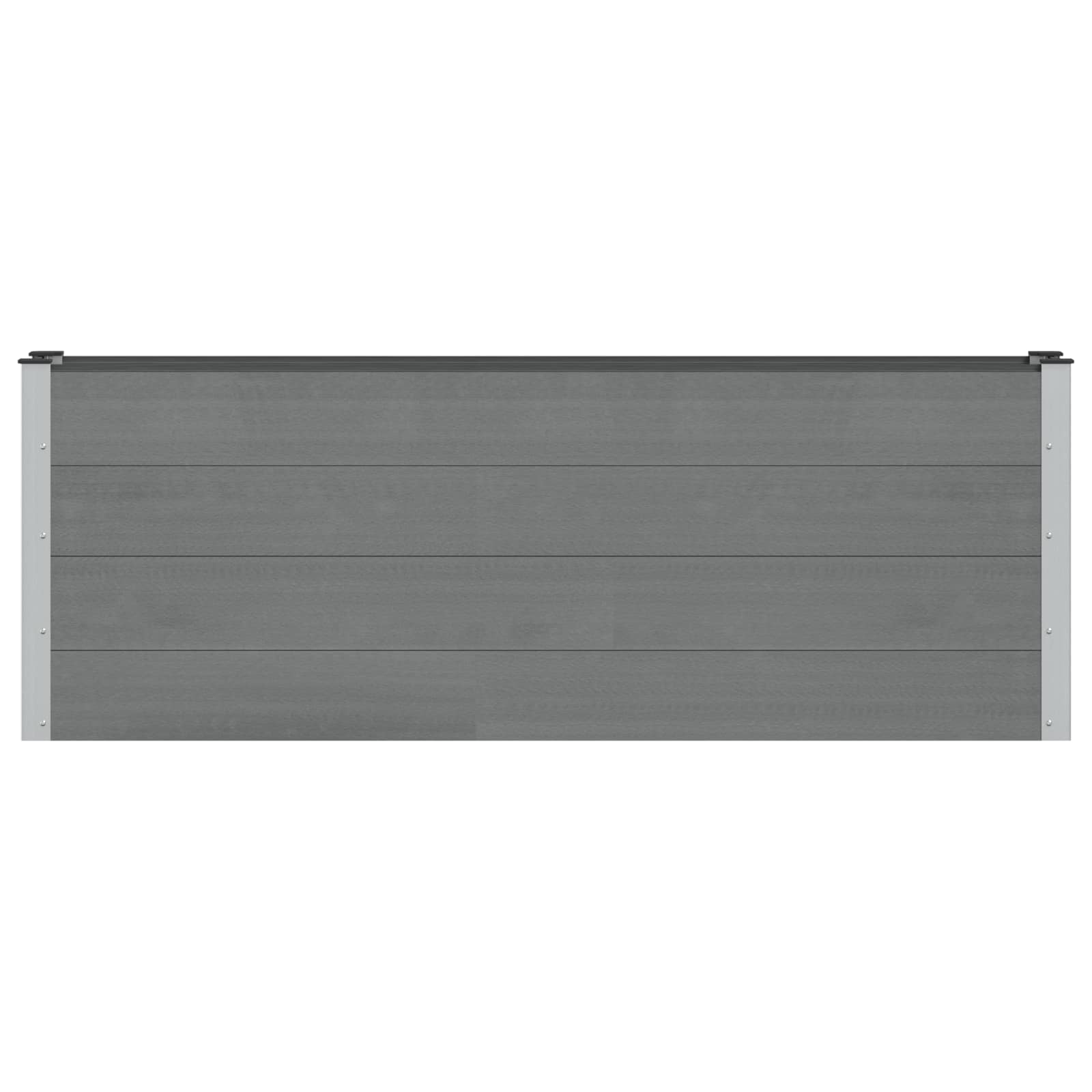 Verhoogde plantenbak Grijs 200 x 30 x 72 cm WPC en Aluminium image 2