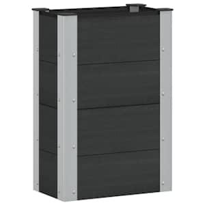 Vrtna visoka greda Črna 50 x 30 x 72 cm