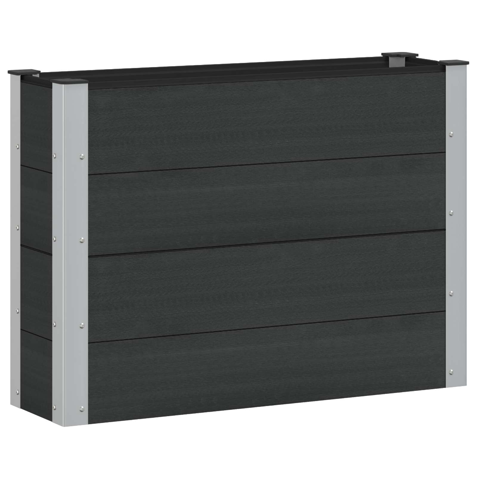 Verhoogde plantenbak Zwart 100 x 30 x 72 cm image 1