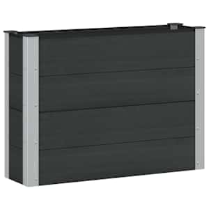 vidaXL K&otilde;rgendatud aia taimelava Must 100 x 30 x 72 cm