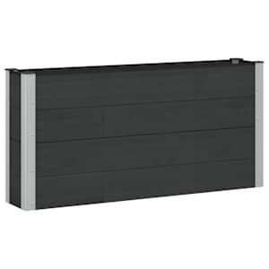 vidaXL K&otilde;rgendatud aia taimelava Must 150 x 30 x 72 cm