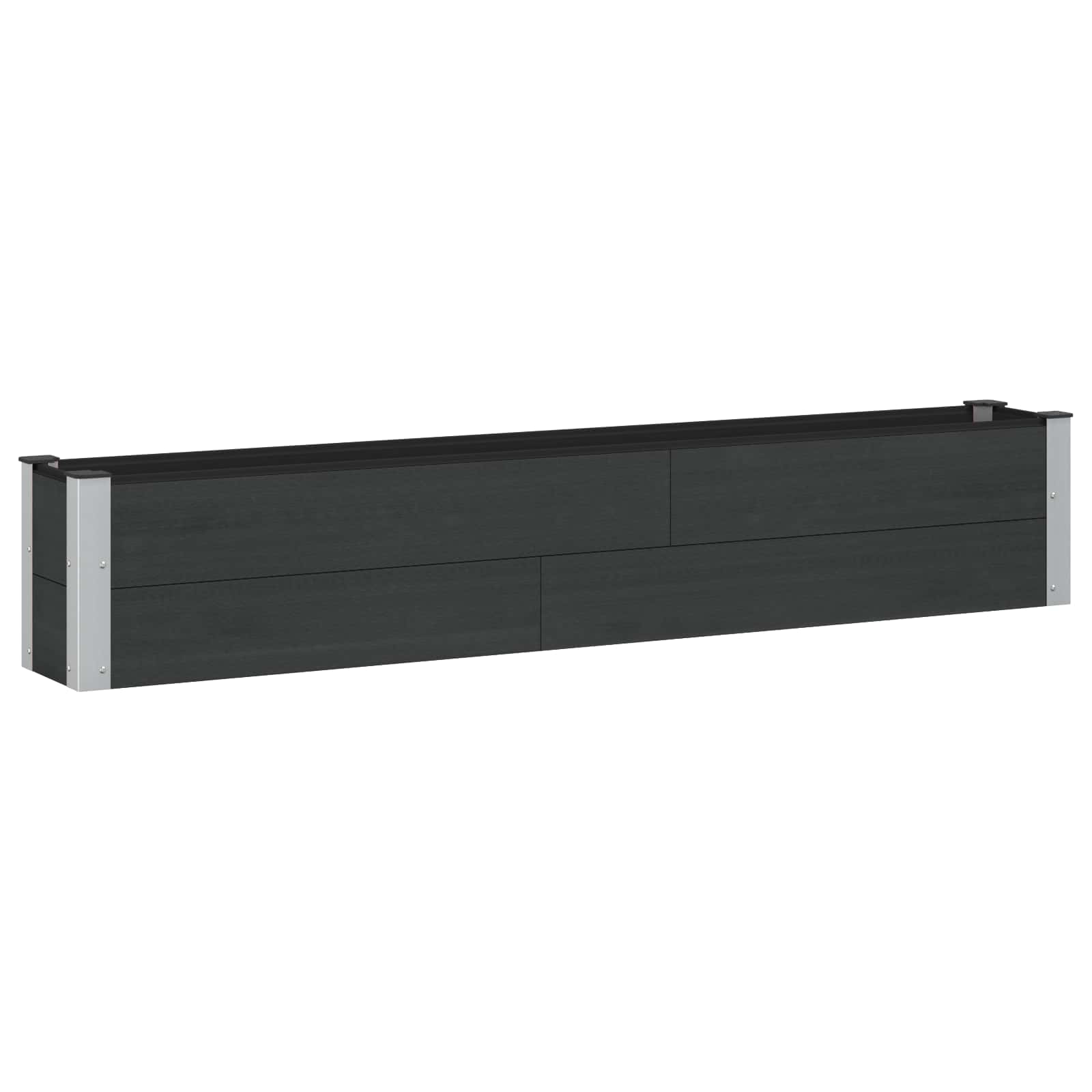 Verhoogde plantenbak Zwart 200 x 30 x 36 cm image 1