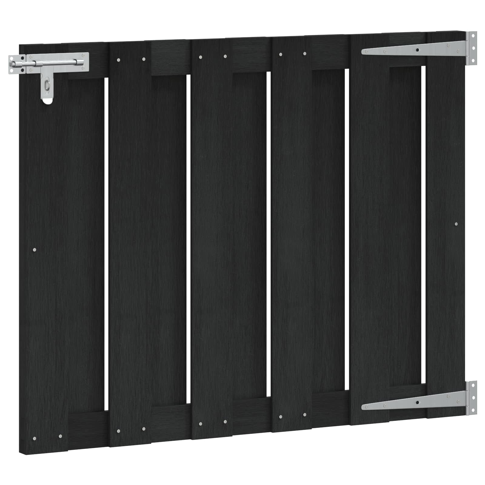 vidaXL Poartă de grădină 100 x 80 cm WPC și Aluminiu Negru