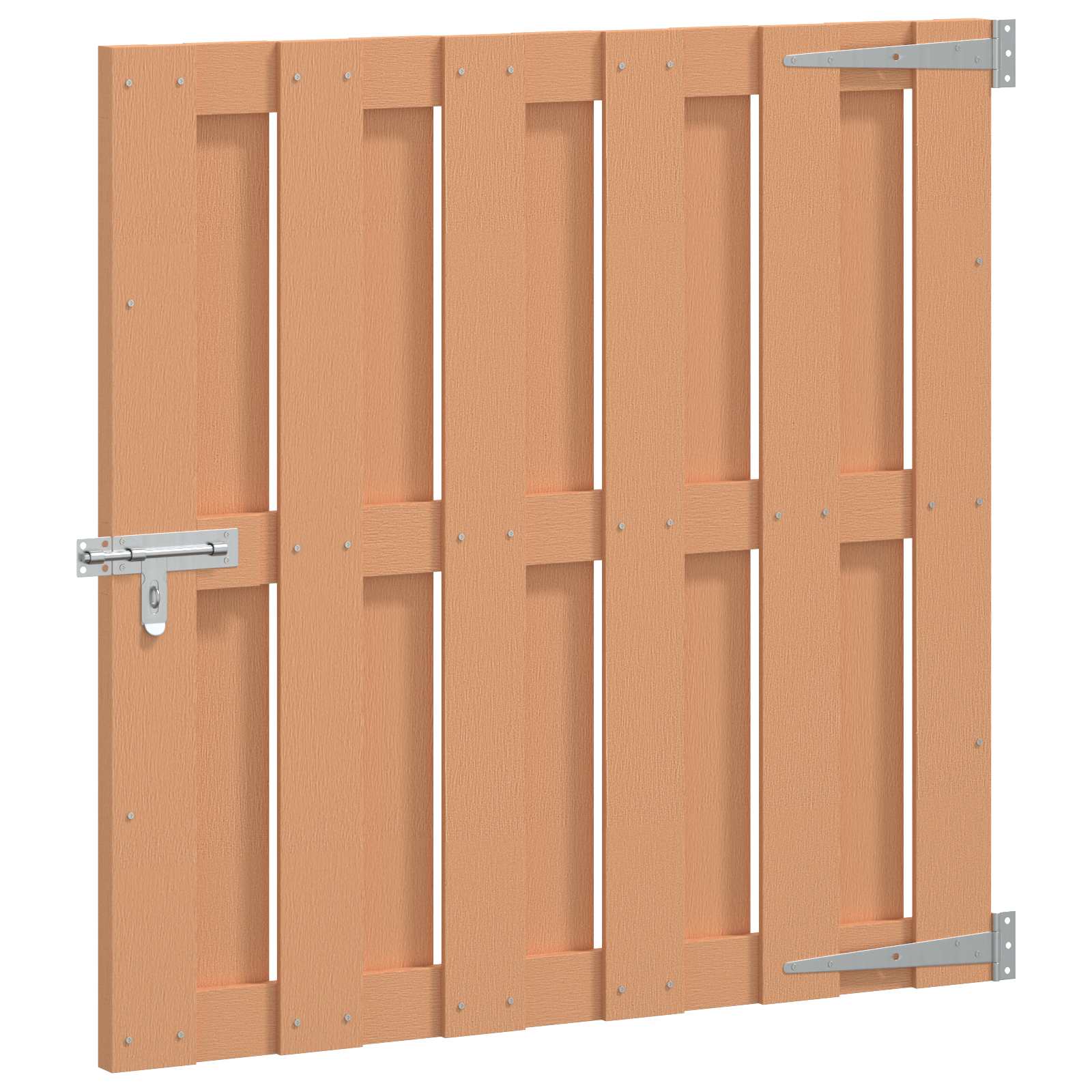 vidaXL Poartă de grădină 100 x 100 cm WPC și Aluminiu Maro