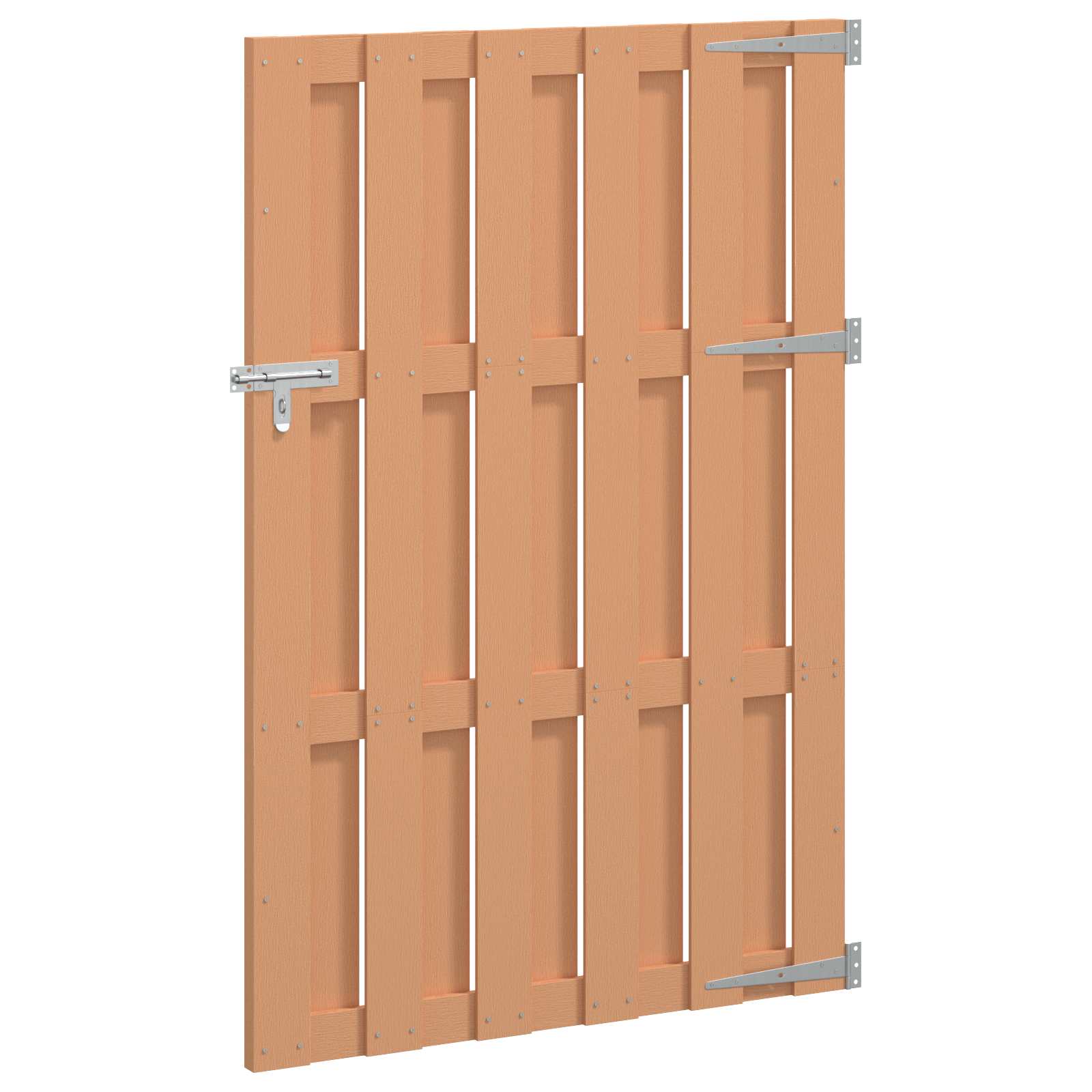 vidaXL Poartă de grădină 100 x 150 cm WPC și Aluminiu Maro