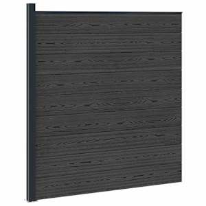 vidaXL Aia komplekt 175 x 186 cm WPC ja Alumiinium Must