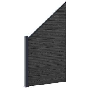 vidaXL Aia komplekt 95 x 180 cm WPC ja Alumiinium Must