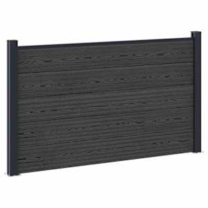vidaXL Aia komplekt 180 x 105 cm WPC ja Alumiinium Must