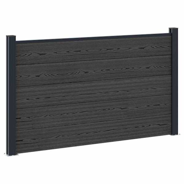 vidaXL Aia komplekt 180 x 105 cm WPC ja Alumiinium Must