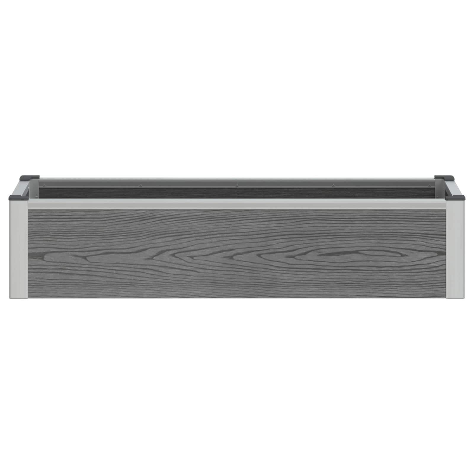 Verhoogde plantenbak Grijs 100 x 30 x 22 cm WPC en Aluminium image 3
