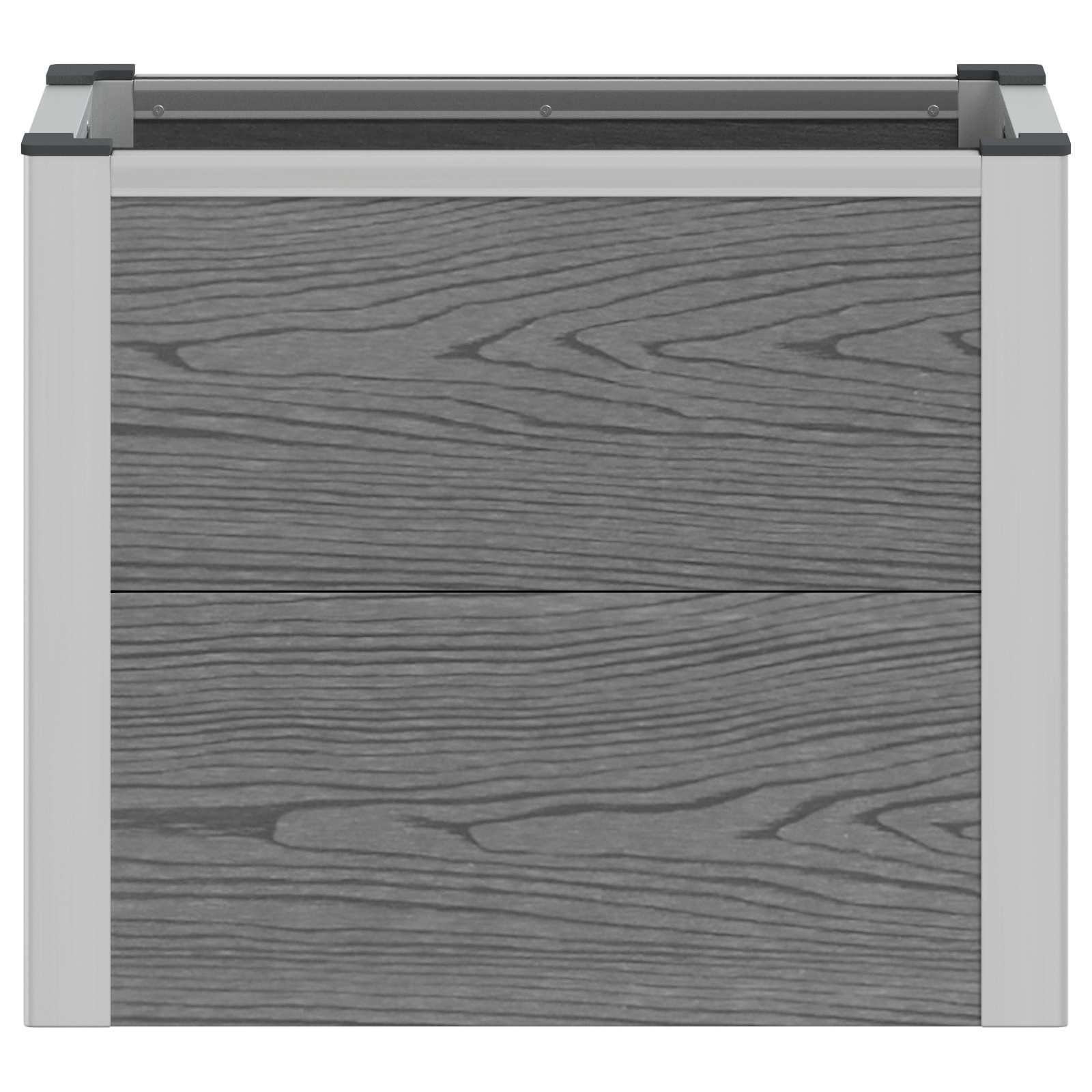 Verhoogde plantenbak Grijs 50 x 30 x 22 cm WPC en Aluminium image 3