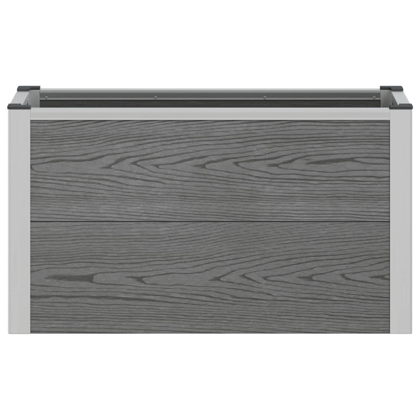 Verhoogde plantenbak Grijs 75 x 30 x 22 cm WPC en Aluminium image 4