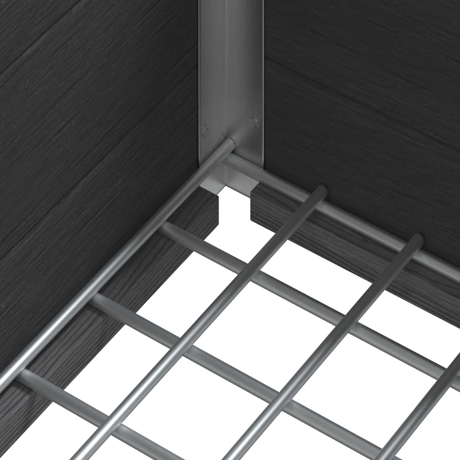 Verhoogde plantenbak Grijs 100 x 30 x 22 cm WPC en Aluminium image 6