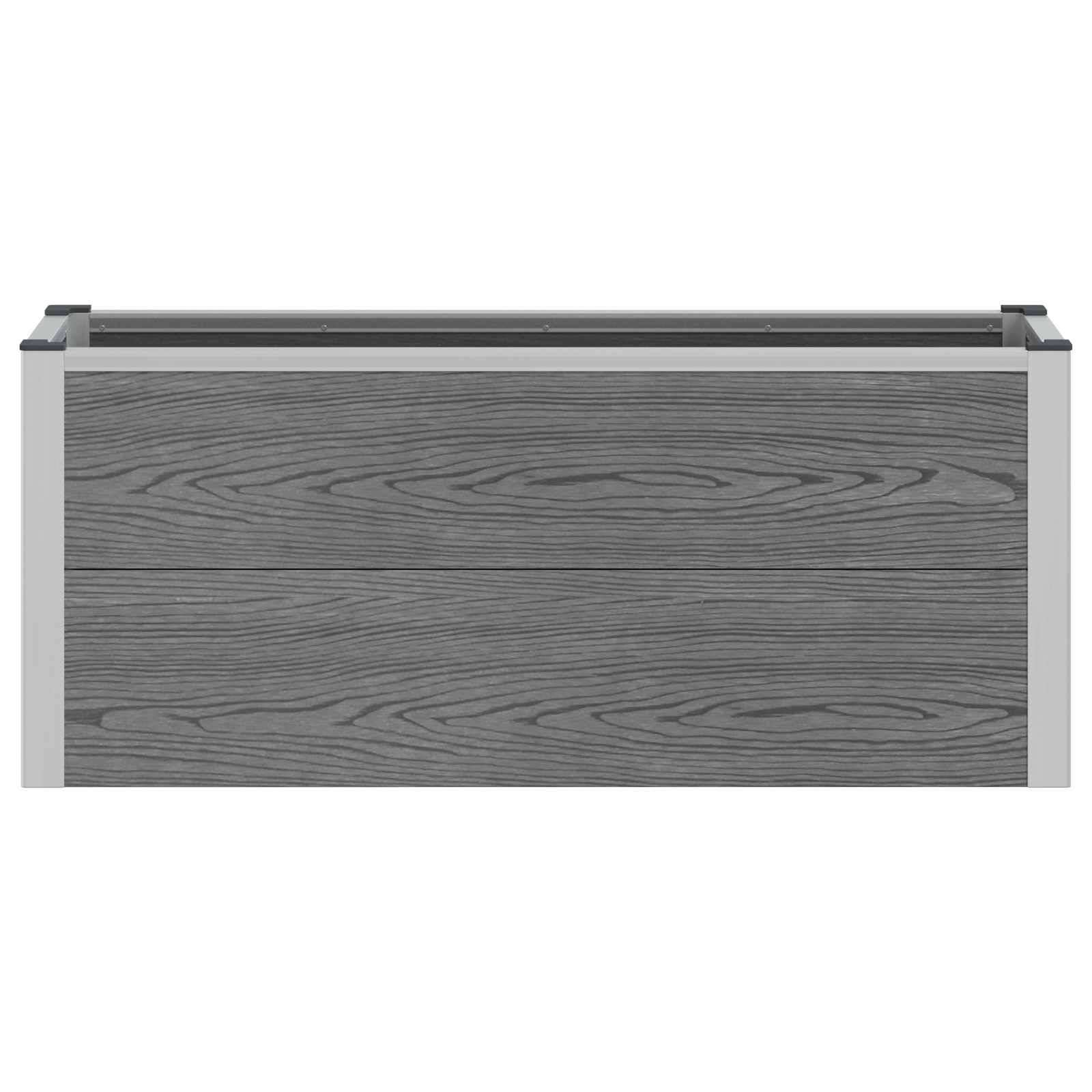 Verhoogde plantenbak Grijs 100 x 30 x 22 cm WPC en Aluminium image 3