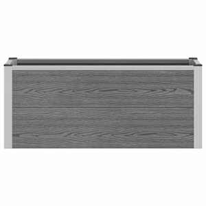 Zahradní vyvýšený záhon Šedá 100 x 30 x 22 cm WPC a hliník - obrázek 3