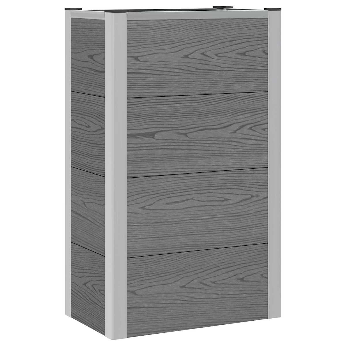 Højbed Grå WPC og Aluminium - Billede 2
