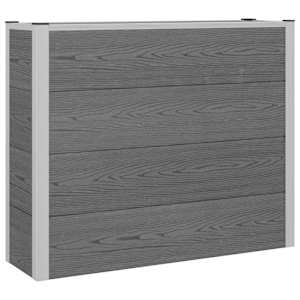 Vrtna visoka greda Siva 100 x 30 x 22 cm WPC in aluminij