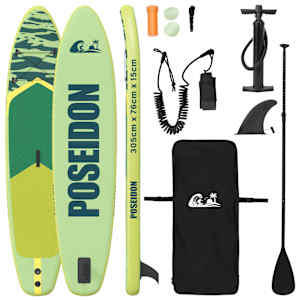 vidaXL Inflatable Stand Up Paddle Board POSEIDON 305 x 76 x 15 cm