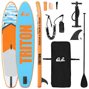 vidaXL Puhutav Stand Up Paddle Board TRITON 305 x 76 x 15 cm Sinine