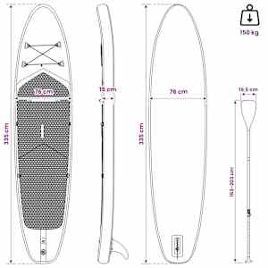 Inflatovací paddleboard APEX 335 x 76 x 15 cm Modrá pro - obrázek 8