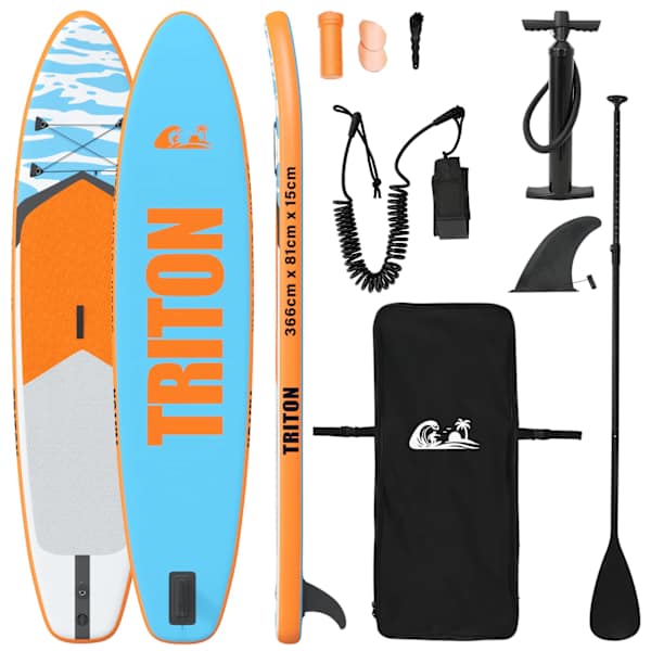 vidaXL Puhutav Stand Up Paddle Board TRITON 366 x 81 x 15 cm Sinine