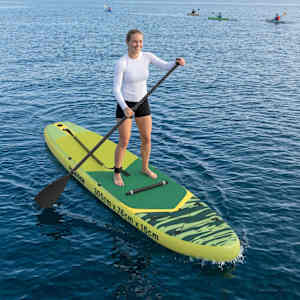 SUP deska s sedežem 2-v-1 POSEIDON 305 x 76 x 15 cm Zelena