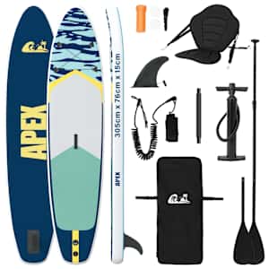 vidaXL SUP laud koos istmega 2-in-1 APEX 305 x 76 x 15 cm Sinine jaoks