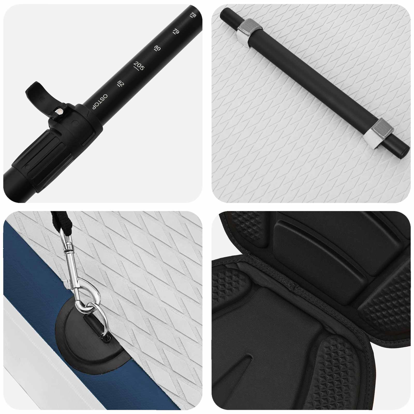 vidaXL SUP deska s sedežem 2-v-1 APEX 366 x 81 x 15 cm Modra za - slika 8