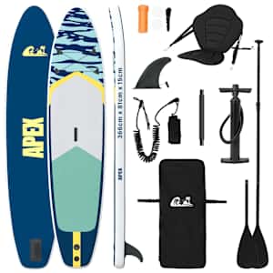 SUP deska se sedadlem 2 v 1 APEX 366 x 81 x 15 cm Modrá pro - obrázek 2