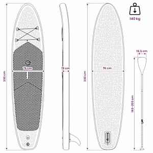 Nafukovací SUP deska s plachtou HYDROS 330 x 76 x 15 cm pro - obrázek 11