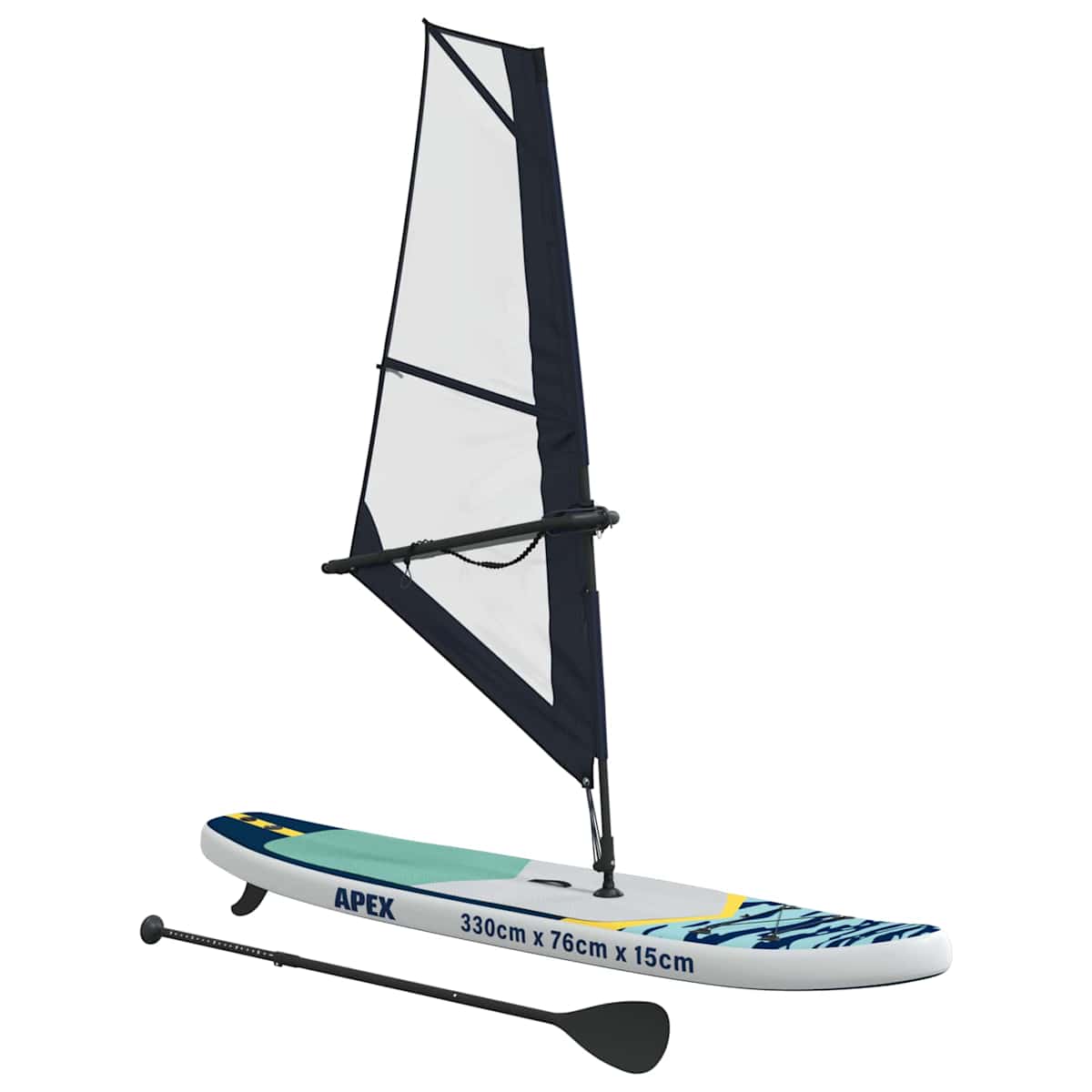 Oppusteligt SUP Board med Sejl APEX 330 x 76 x 15 cm - Billede 3