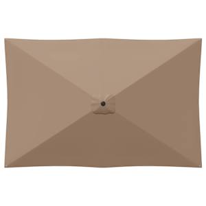 Zahradní slunečník 200 x 300 cm Polyester Obdélníkový Taupe - obrázek 4