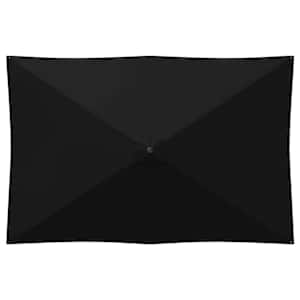 Zahradní slunečník 200 x 300 cm Polyester Obdélníkový Černá - obrázek 4