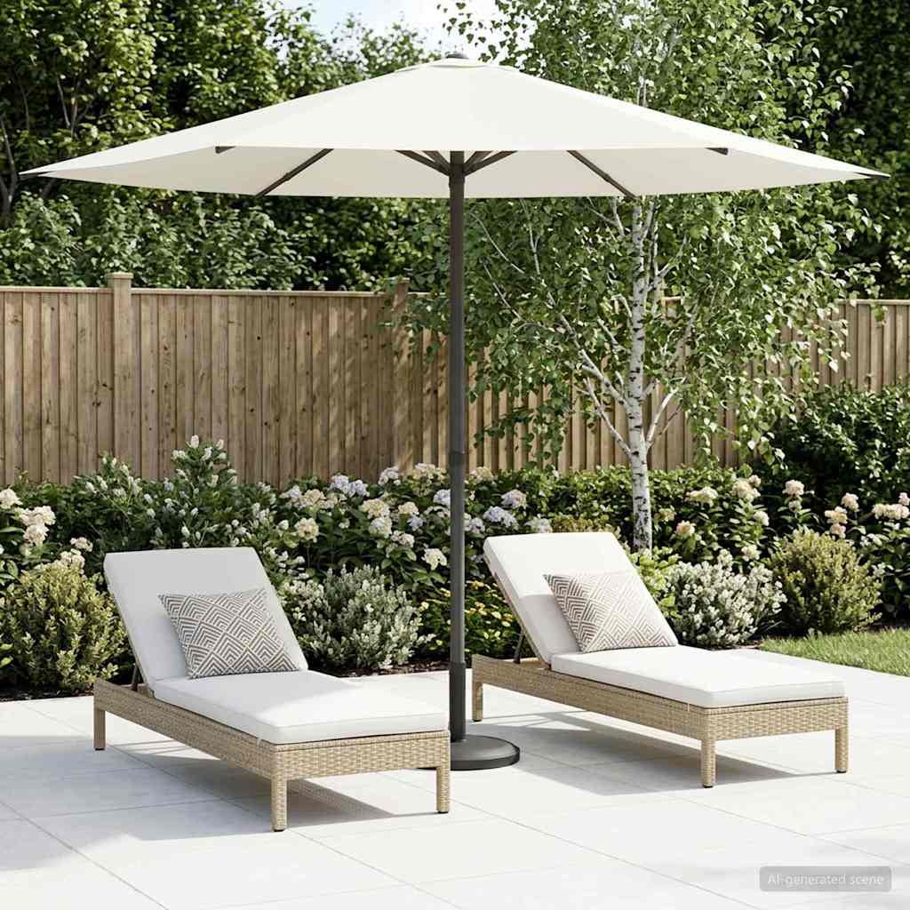 vidaXL Parasol de Grădină 230 x 230 cm Poliester Dreptunghiular Crem