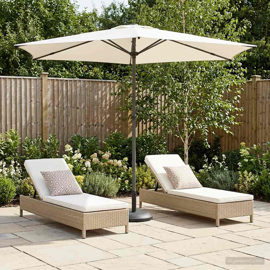 vidaXL Umbrelă de grădină cu bază 270 x 270 cm Poliester