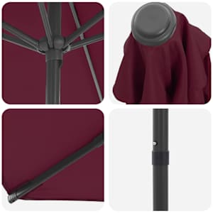 Zahradní slunečník 270 x 270 cm Polyester Obdélníkový - obrázek 5