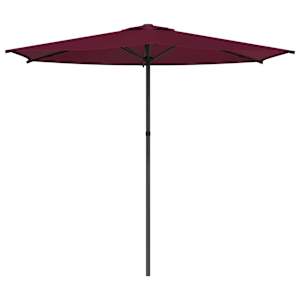 Vrtni dežnik 270 x 270 cm Poliester Pravokotna Bordeaux rdeča